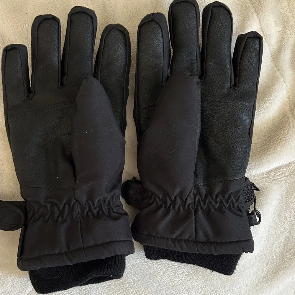 Kids Black Winter Insulated Gloves